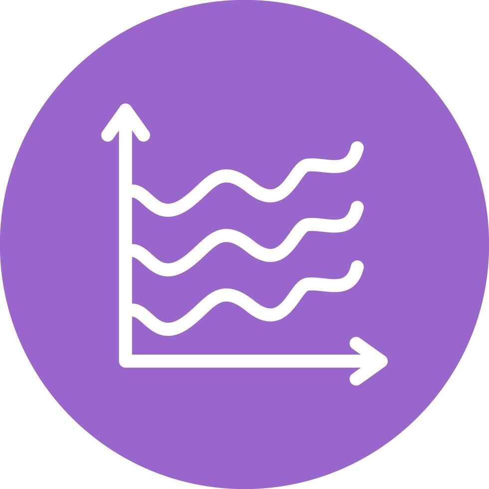Spline Chart Icon Design vector