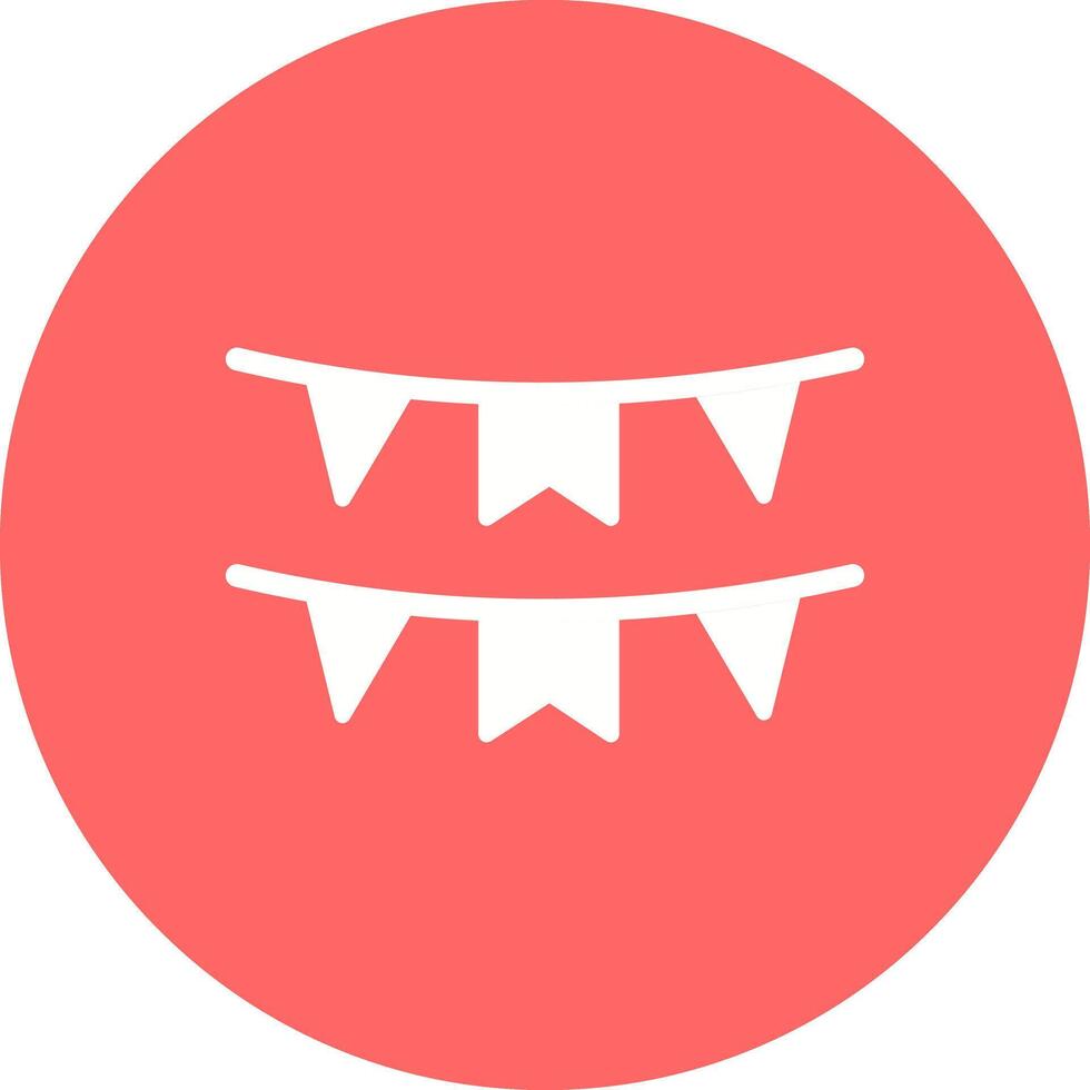 Bunting Flags Icon Design vector