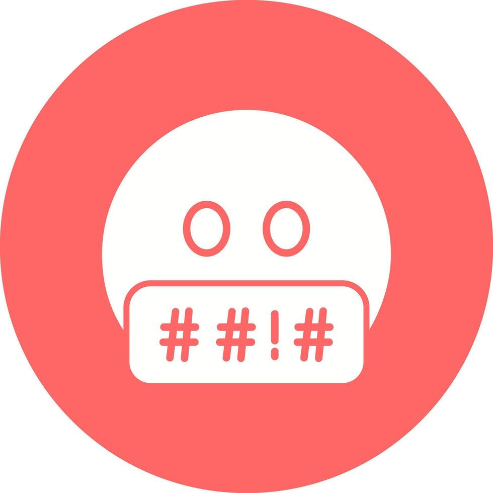 Face with Symbols on Mouth Icon Design vector
