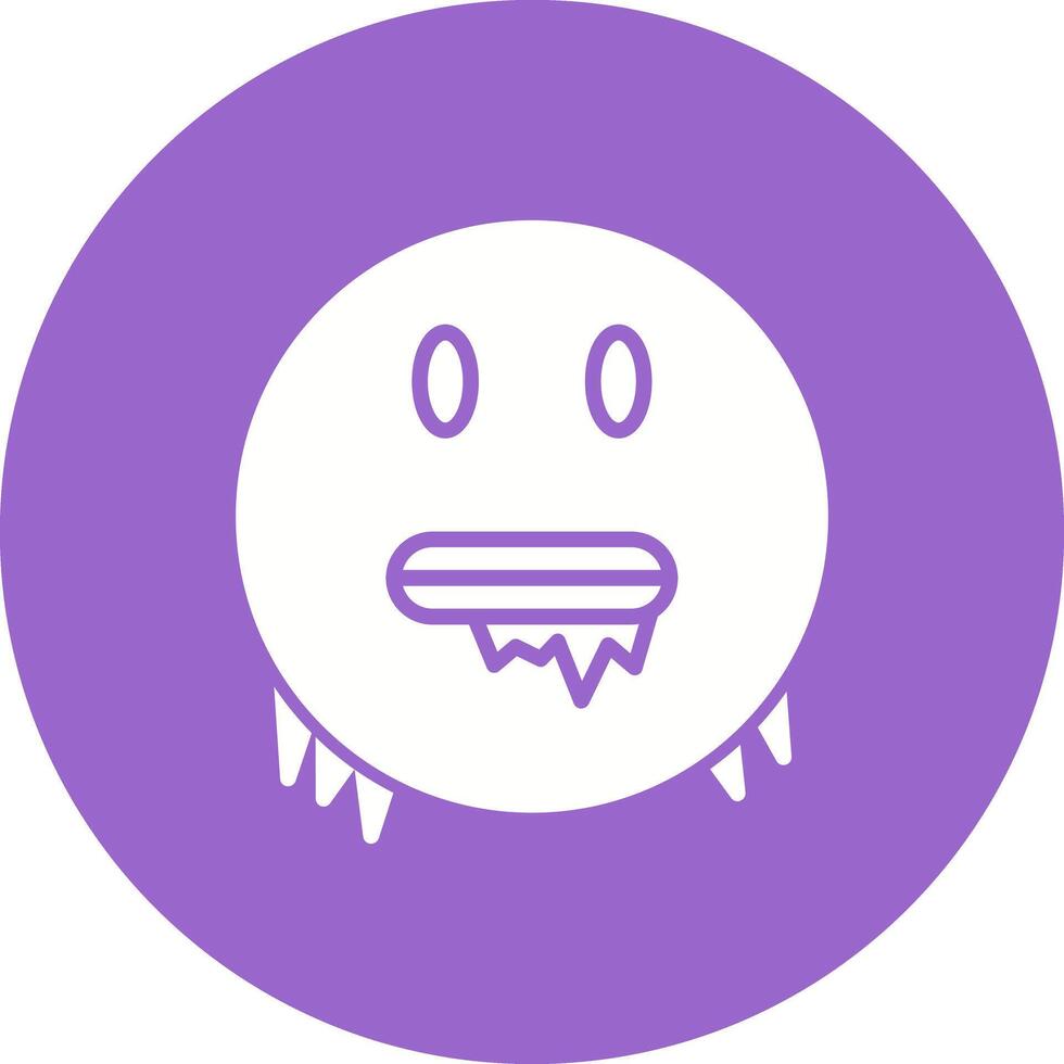 Cold Face Icon Design vector