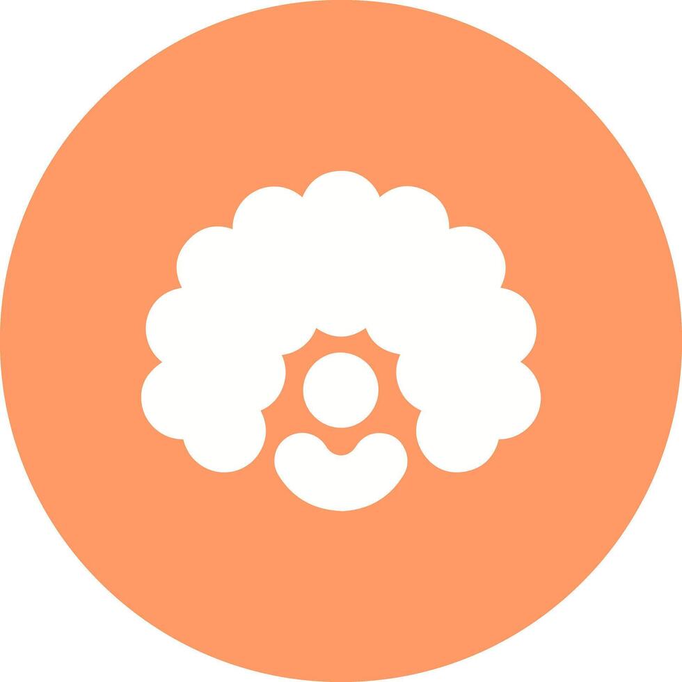 Clown Wig Icon Design vector