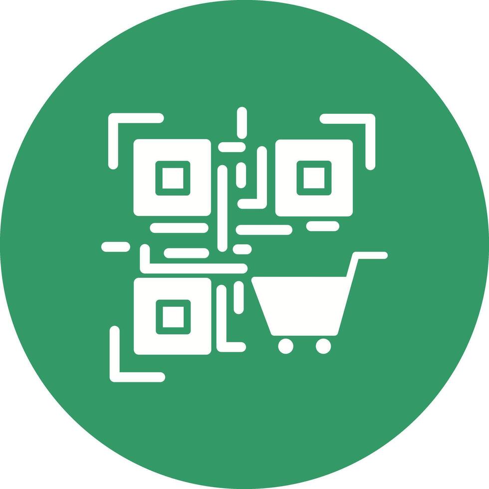 QR Code Shopping Icon Design vector