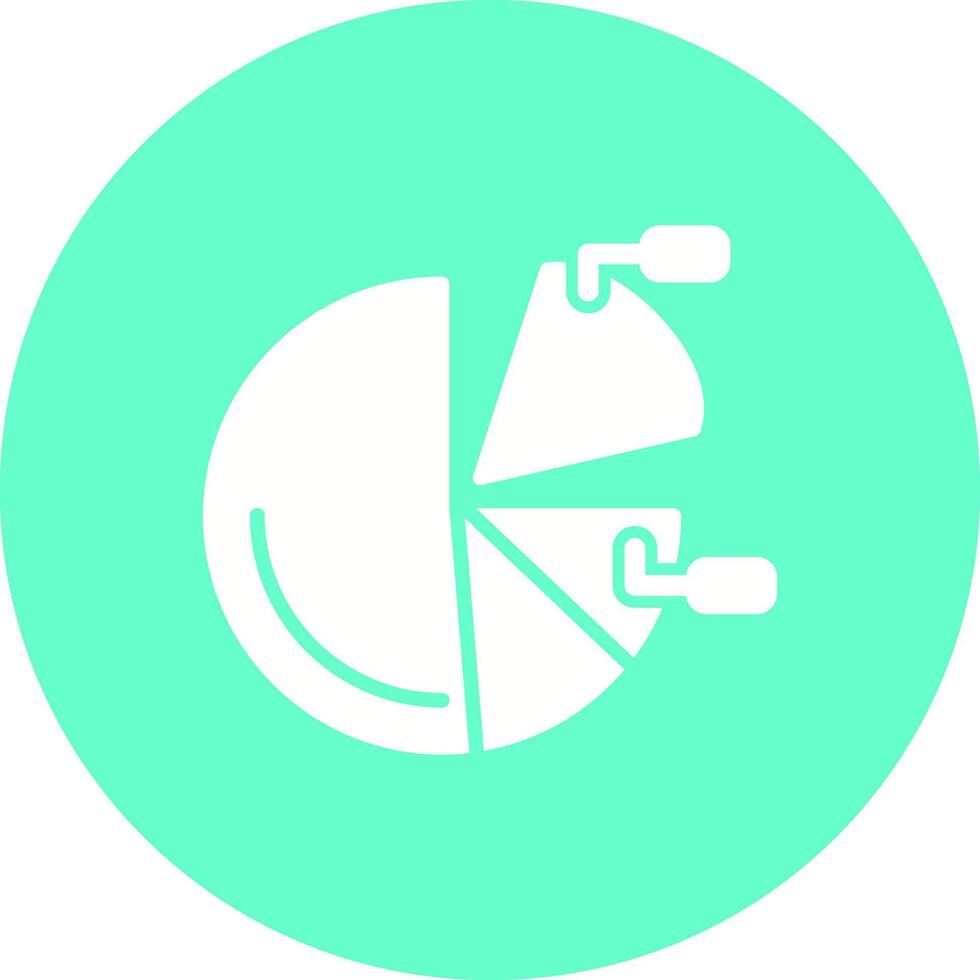 Pie Chart Icon Design vector