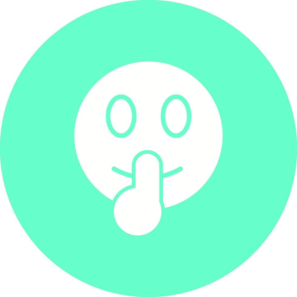 Shushing Face Icon Design vector