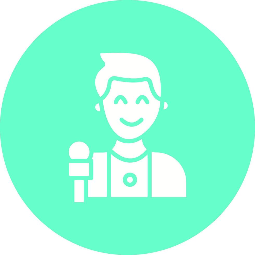 News Correspondent Icon Design vector