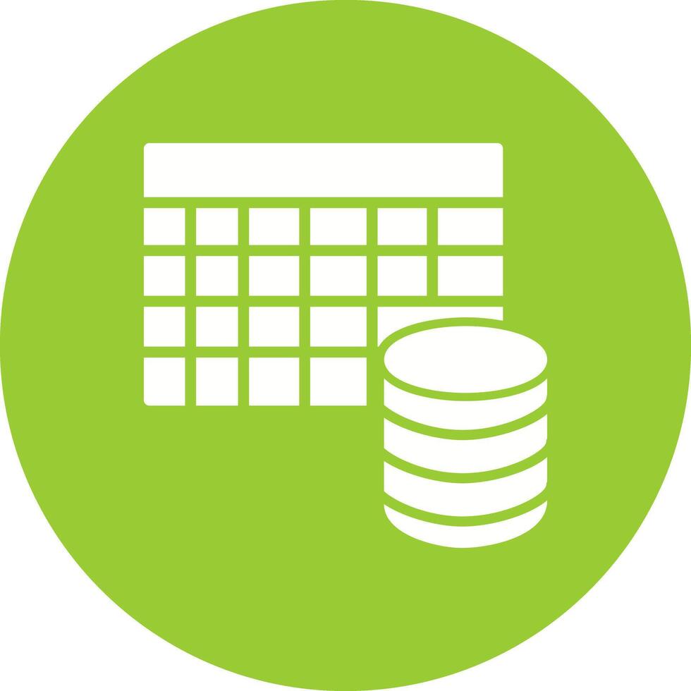 Table Data Icon Design vector