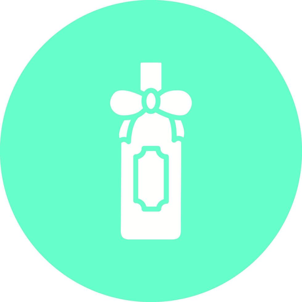 Wine Bottle with Bow Icon Design vector