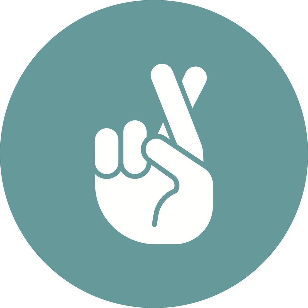 Crossed Fingers Icon Design vector