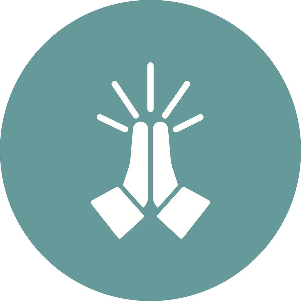 Folded Hands Icon Design vector