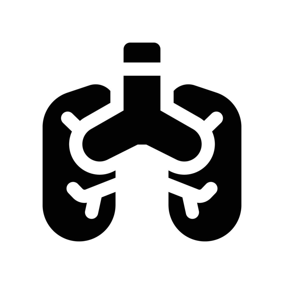 lung icon. glyph icon for your website, mobile, presentation, and logo design. vector