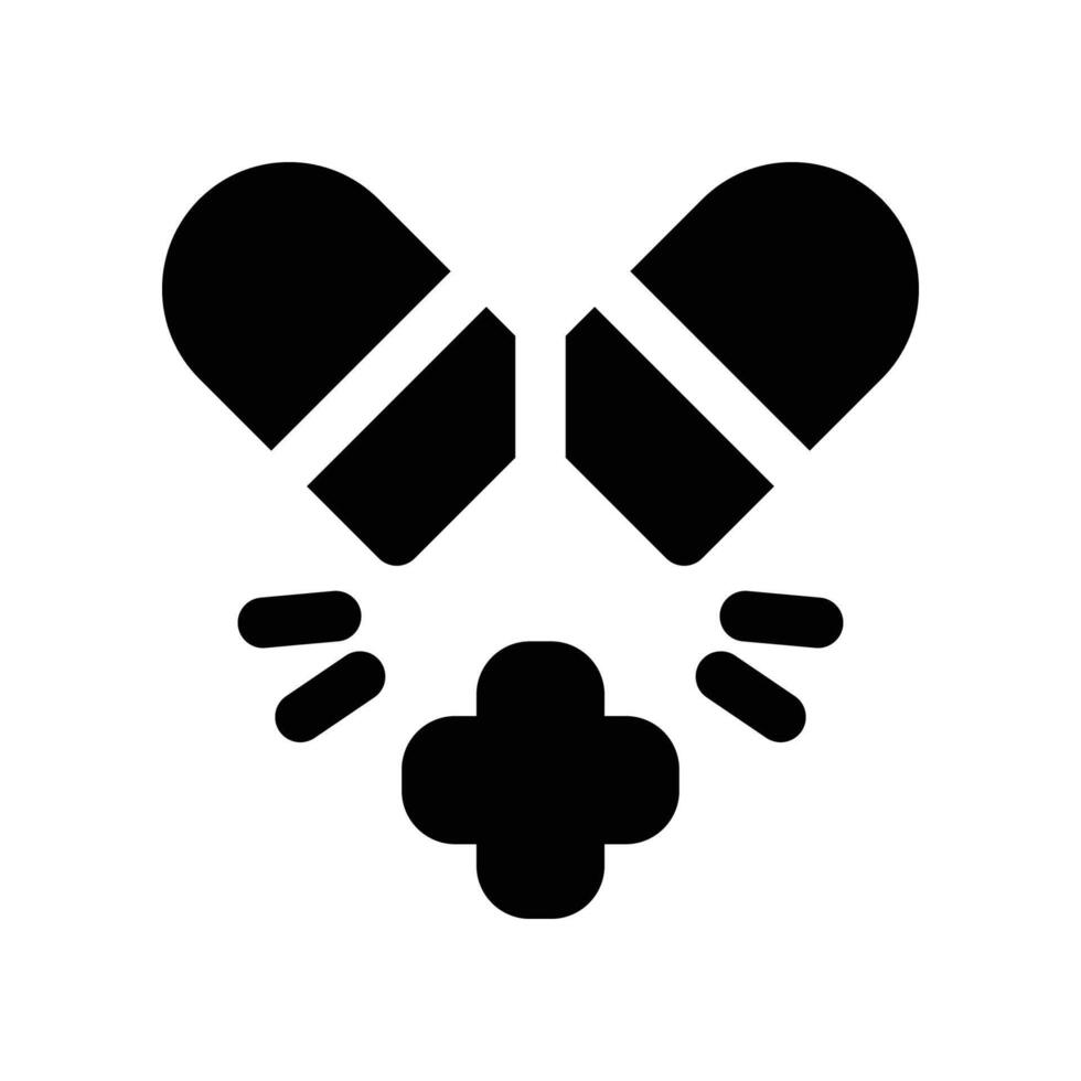 capsule icon. glyph icon for your website, mobile, presentation, and logo design. vector