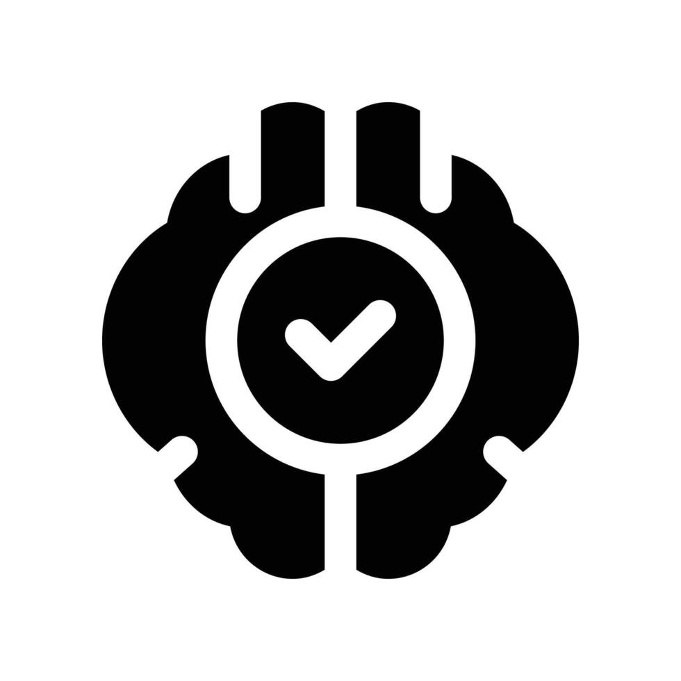 brain icon. glyph icon for your website, mobile, presentation, and logo design. vector