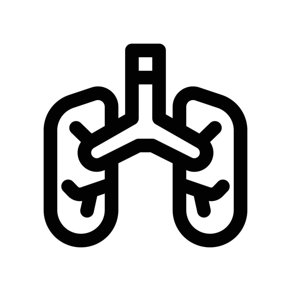 lung icon. line icon for your website, mobile, presentation, and logo design. vector