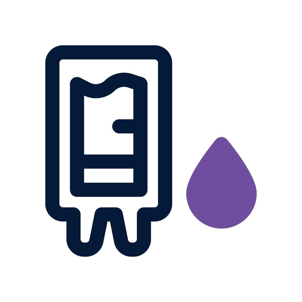 blood bag icon. dual tone icon for your website, mobile, presentation, and logo design. vector