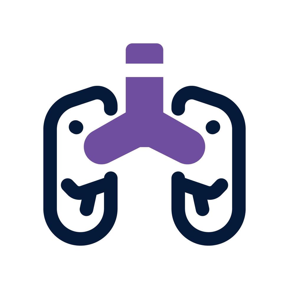 lung icon. dual tone icon for your website, mobile, presentation, and logo design. vector