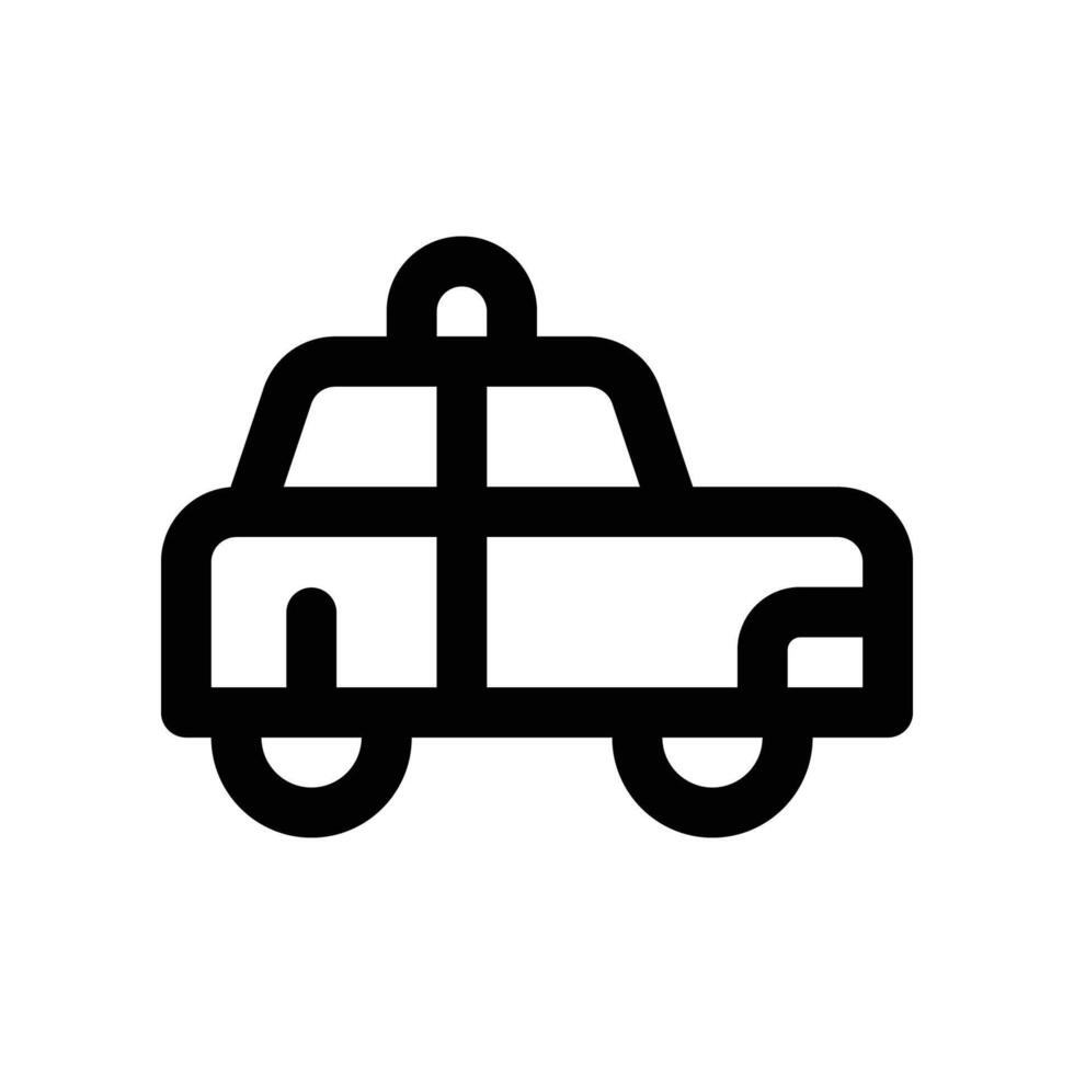 police car icon. line icon for your website, mobile, presentation, and logo design. vector