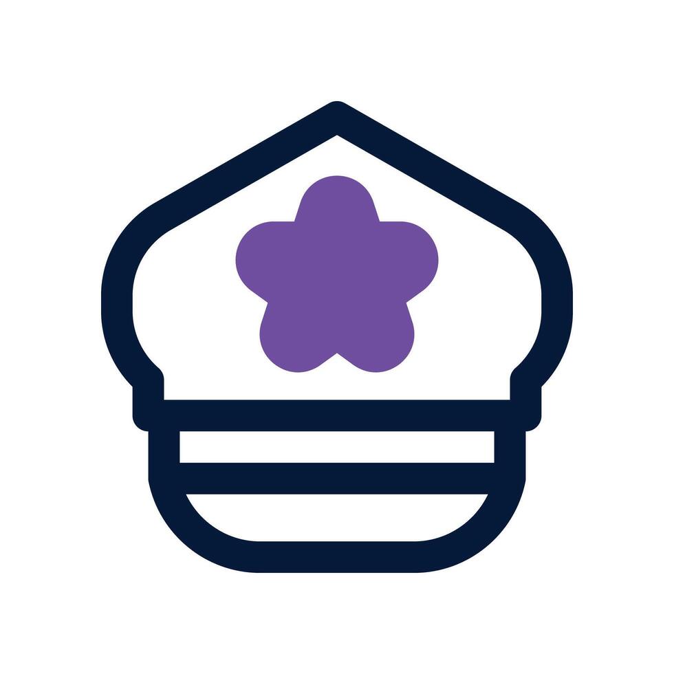 police cap icon. dual tone icon for your website, mobile, presentation, and logo design. vector