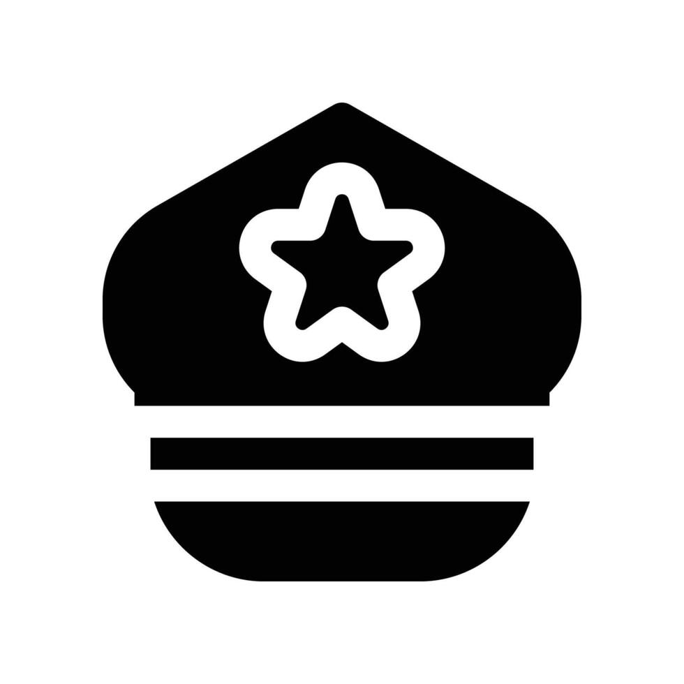 police cap icon. glyph icon for your website, mobile, presentation, and logo design. vector