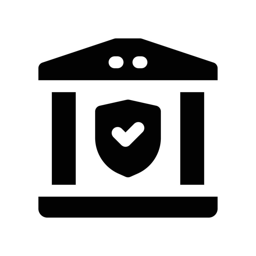 courthouse icon. glyph icon for your website, mobile, presentation, and logo design. vector