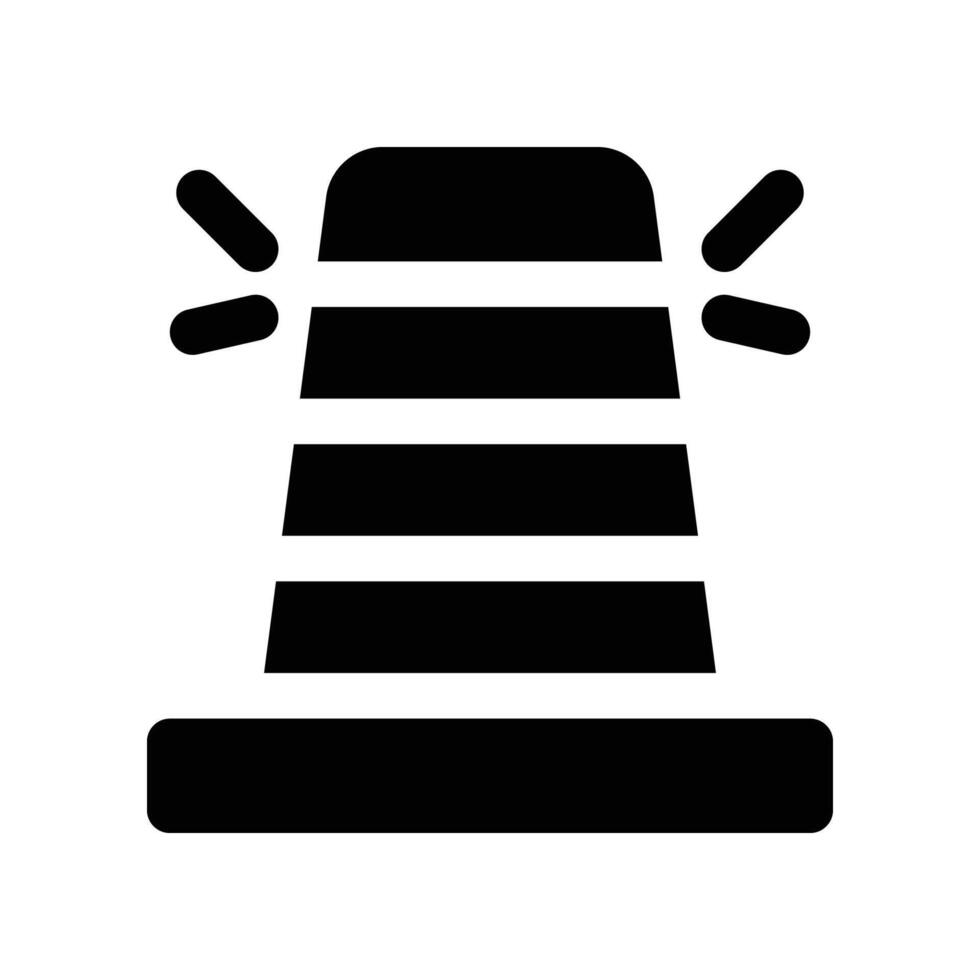 traffic cone icon. glyph icon for your website, mobile, presentation, and logo design. vector