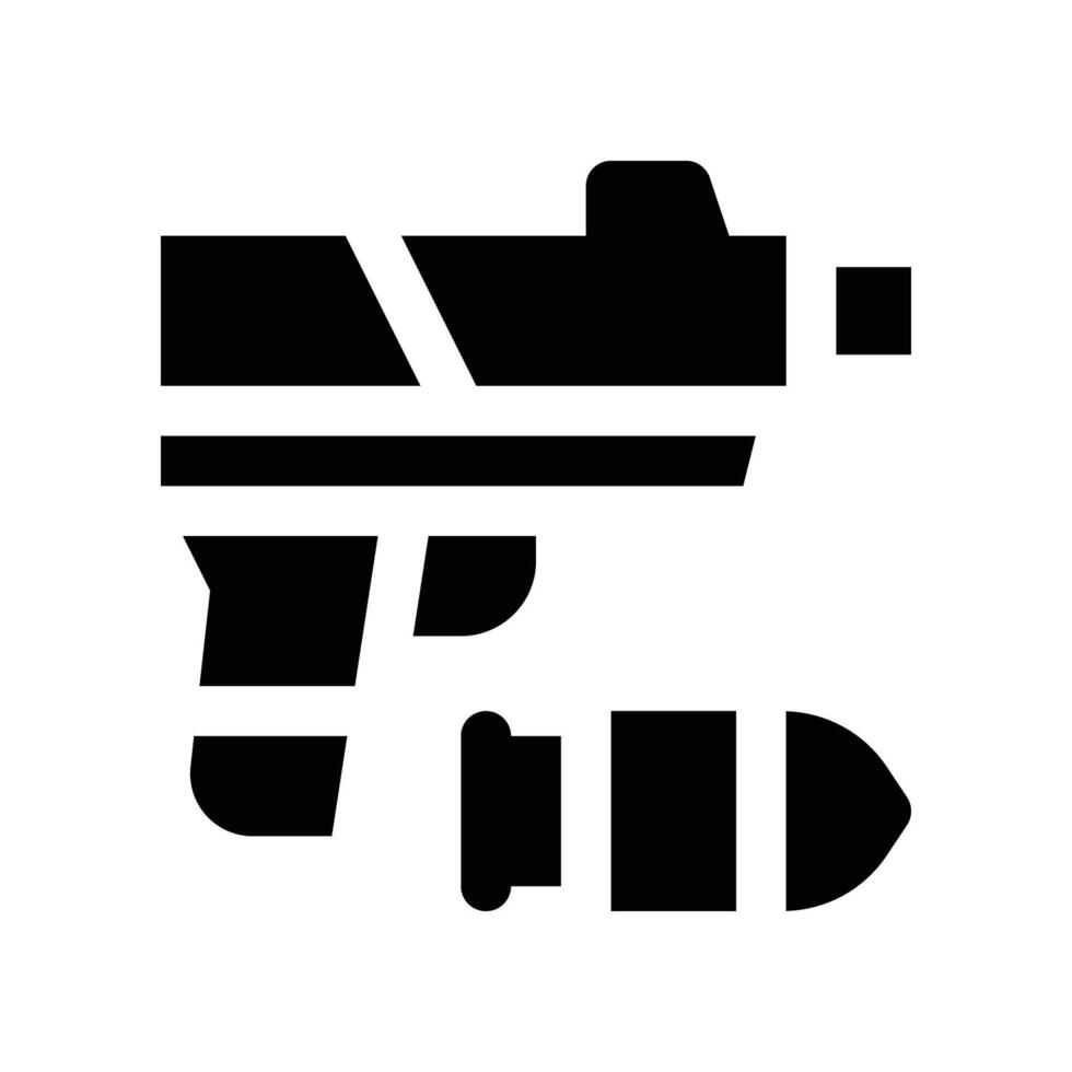 gun icon. glyph icon for your website, mobile, presentation, and logo design. vector