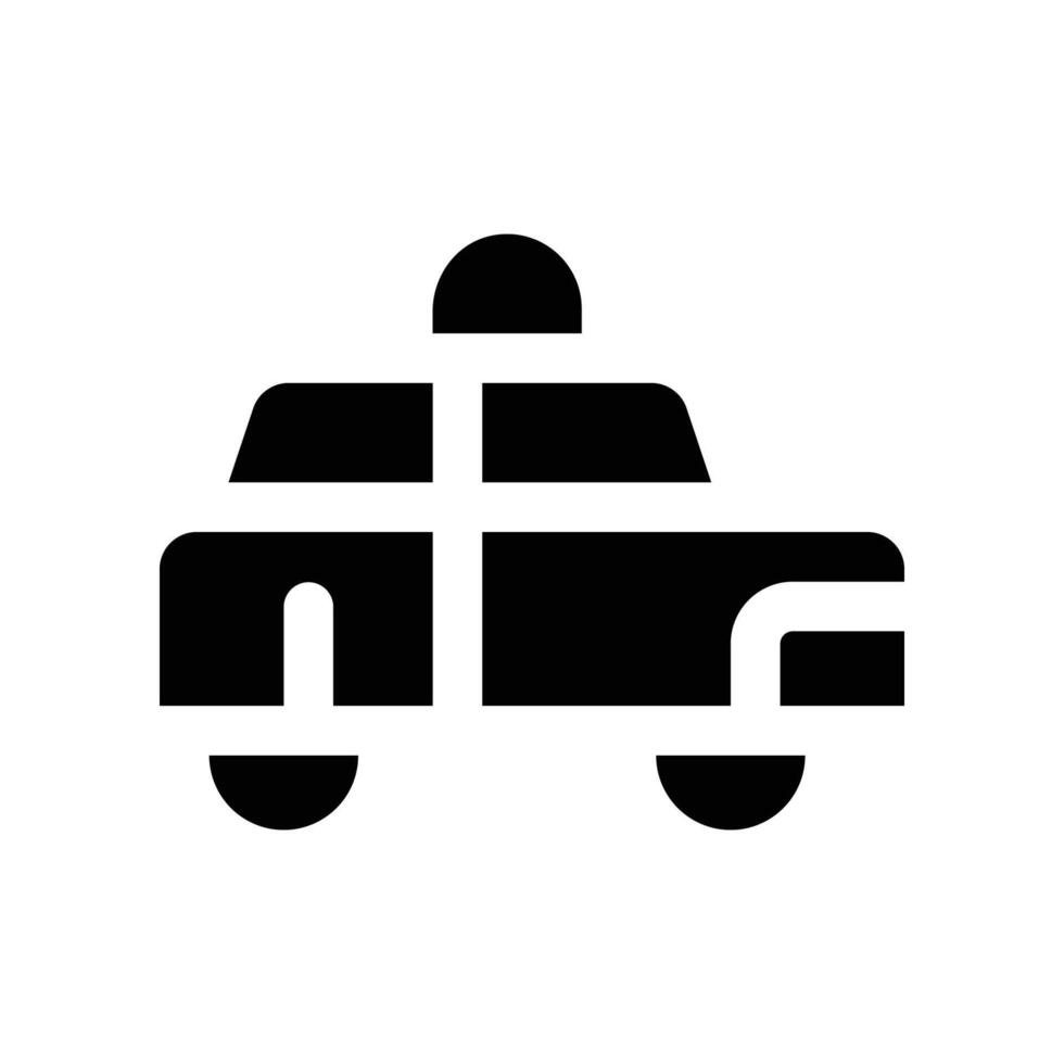 police car icon. glyph icon for your website, mobile, presentation, and logo design. vector