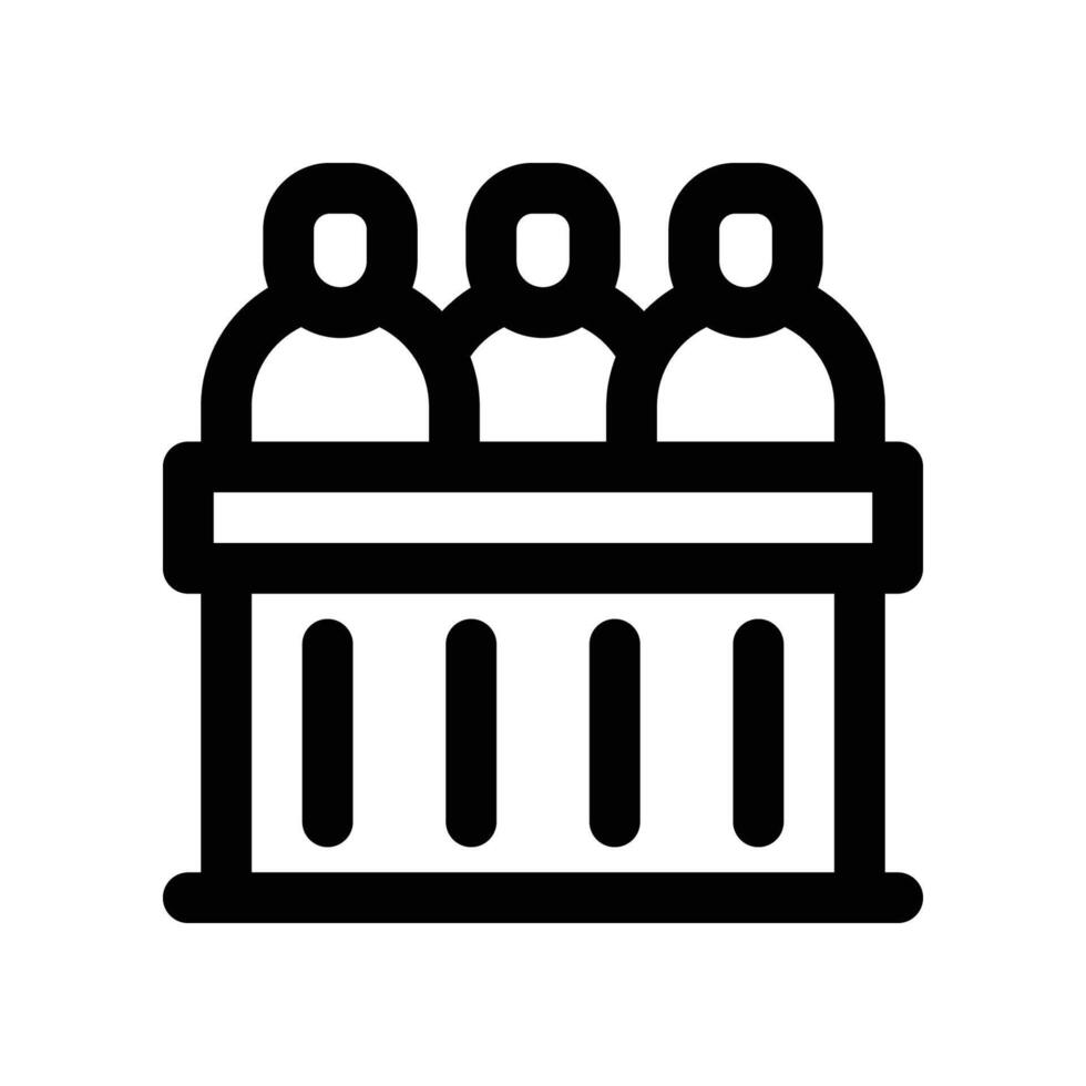 jury icon. line icon for your website, mobile, presentation, and logo design. vector