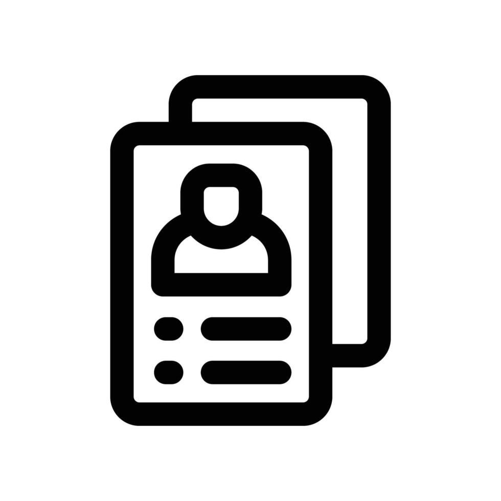 cv icon. line icon for your website, mobile, presentation, and logo design. vector