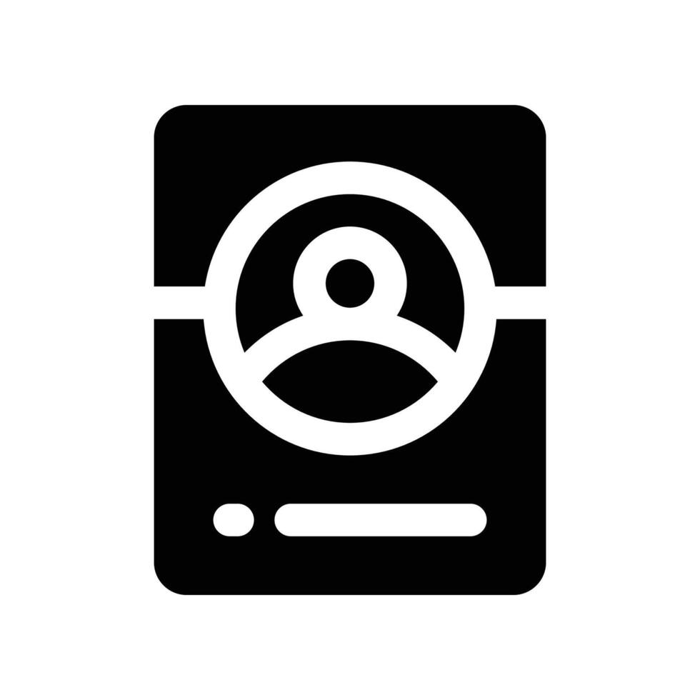 profile icon. glyph icon for your website, mobile, presentation, and logo design. vector