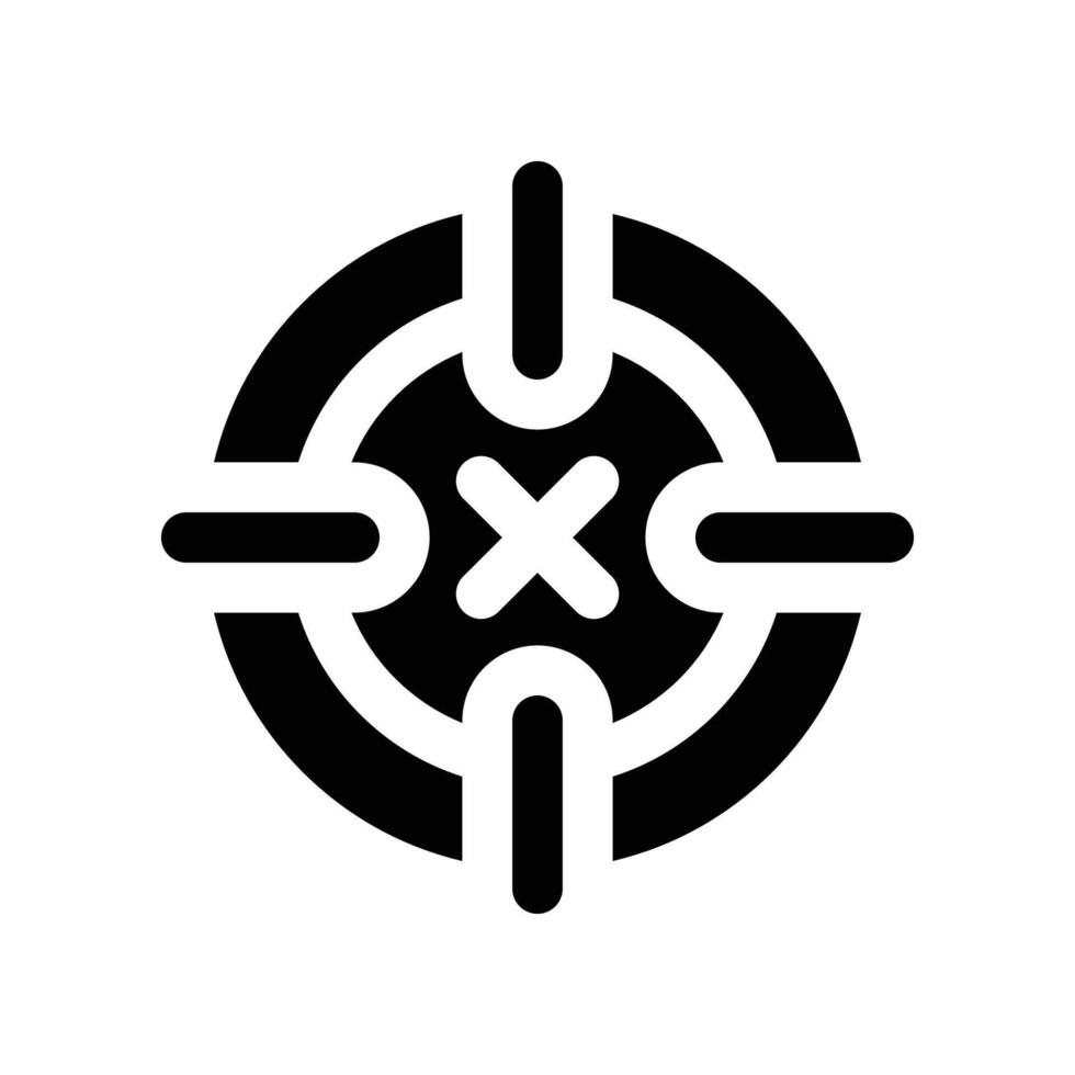 target icon. glyph icon for your website, mobile, presentation, and logo design. vector