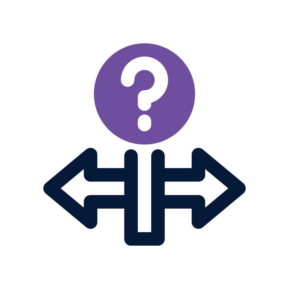 decision icon. dual tone icon for your website, mobile, presentation, and logo design. vector