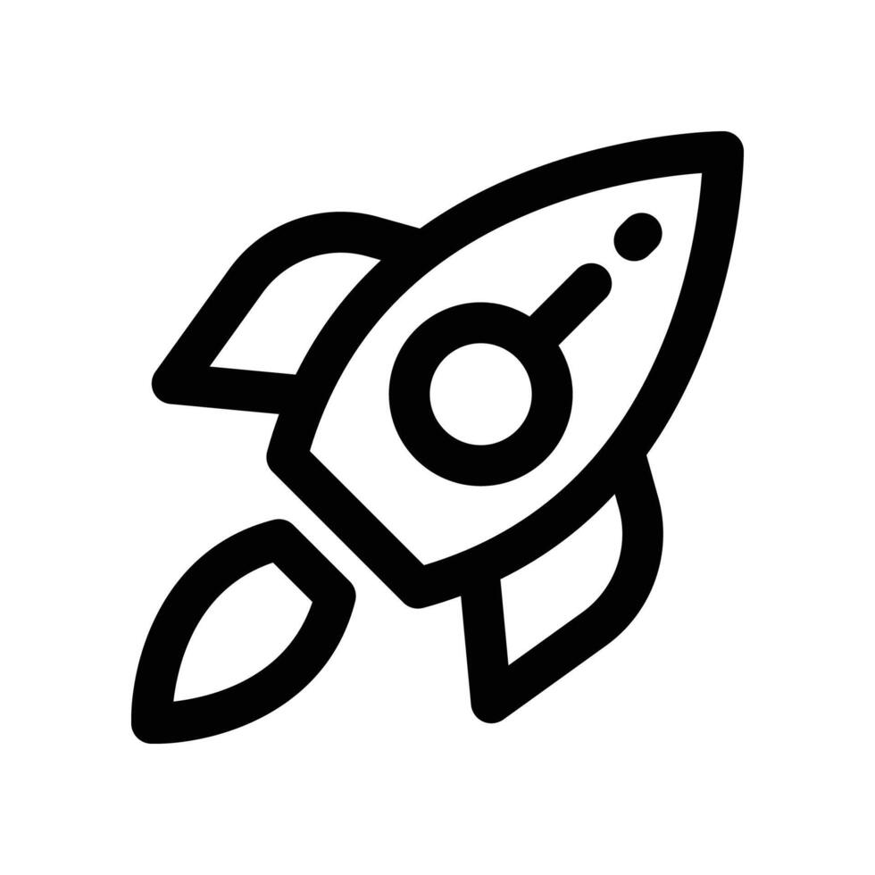 rocket icon. line icon for your website, mobile, presentationation, and logo design. vector