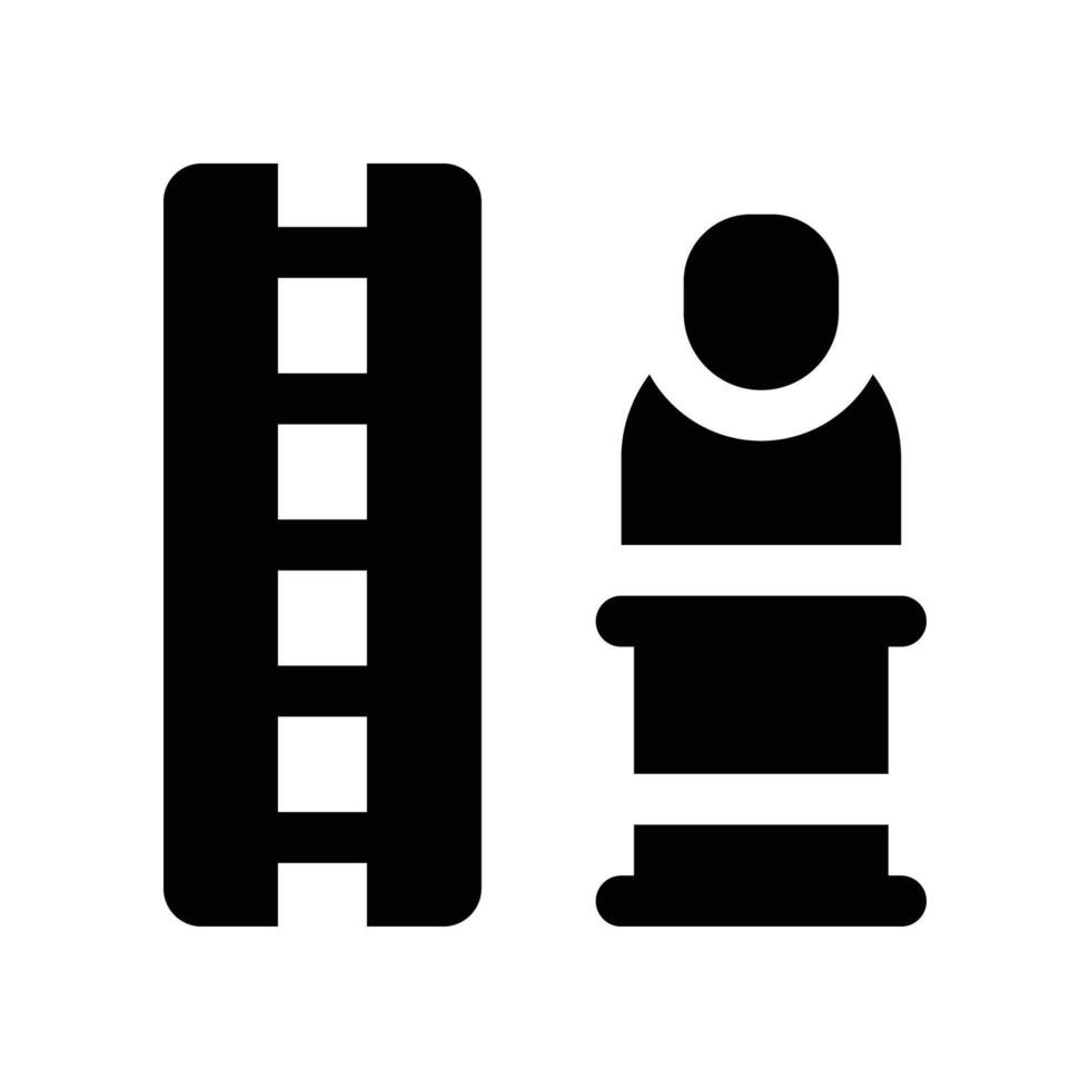 stair icon. glyph icon for your website, mobile, presentationation, and logo design. vector