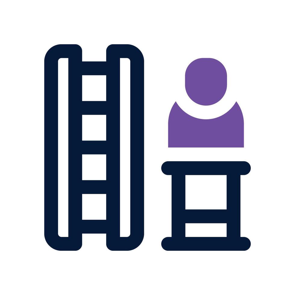 stair icon. dual tone icon for your website, mobile, presentationation, and logo design. vector