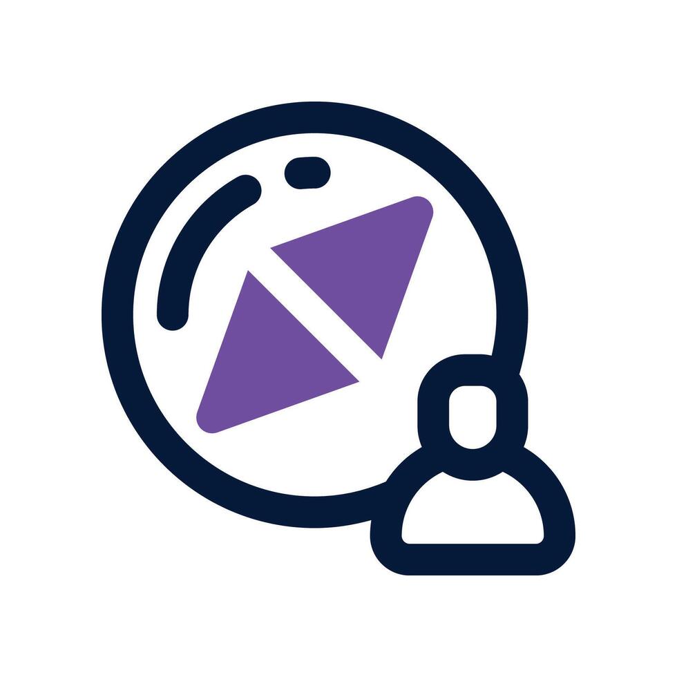 guidance icon. dual tone icon for your website, mobile, presentationation, and logo design. vector