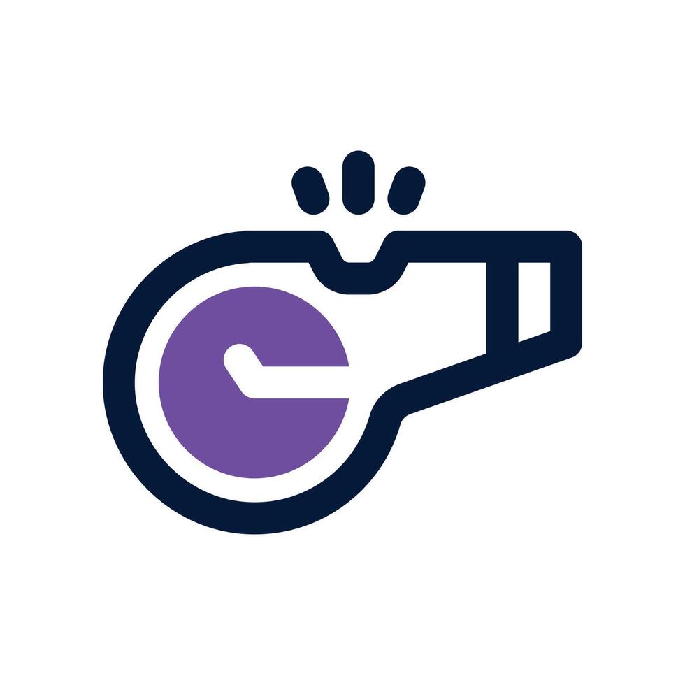 whistle icon. dual tone icon for your website, mobile, presentationation, and logo design. vector