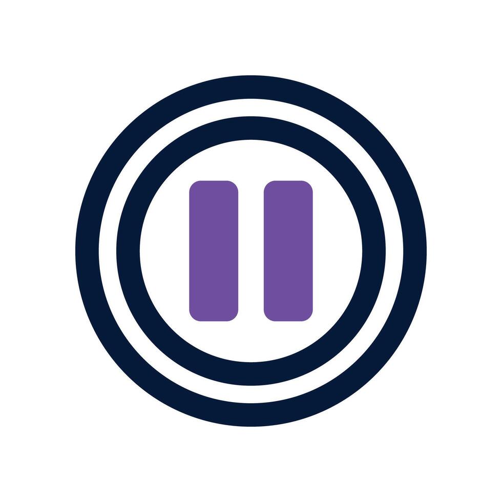 pause icon. dual tone icon for your website, mobile, presentation, and logo design. vector