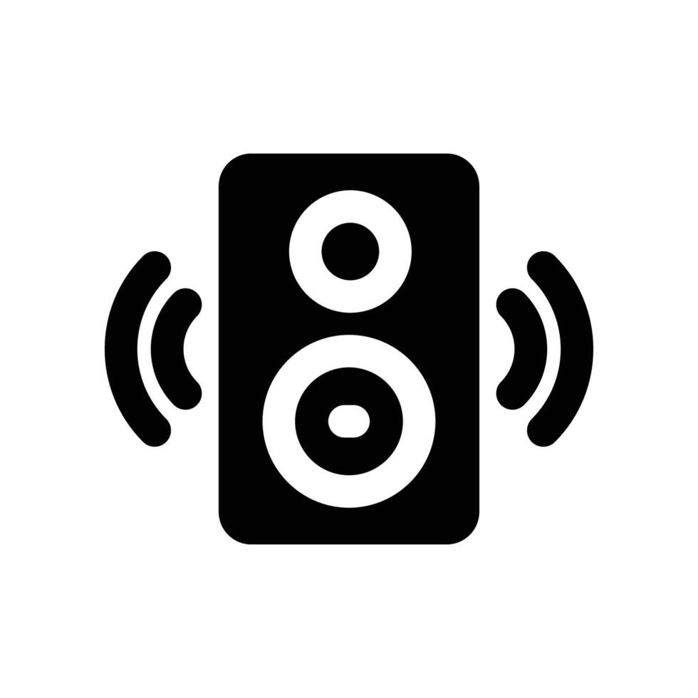 speaker icon. glyph icon for your website, mobile, presentation, and logo design. vector