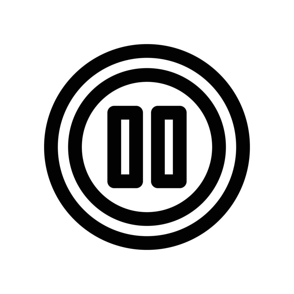 pause icon. line icon for your website, mobile, presentation, and logo design. vector