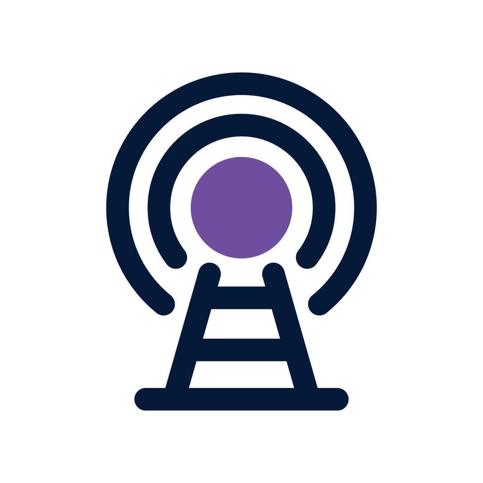 broadcast tower icon. dual tone icon for your website, mobile, presentation, and logo design. vector