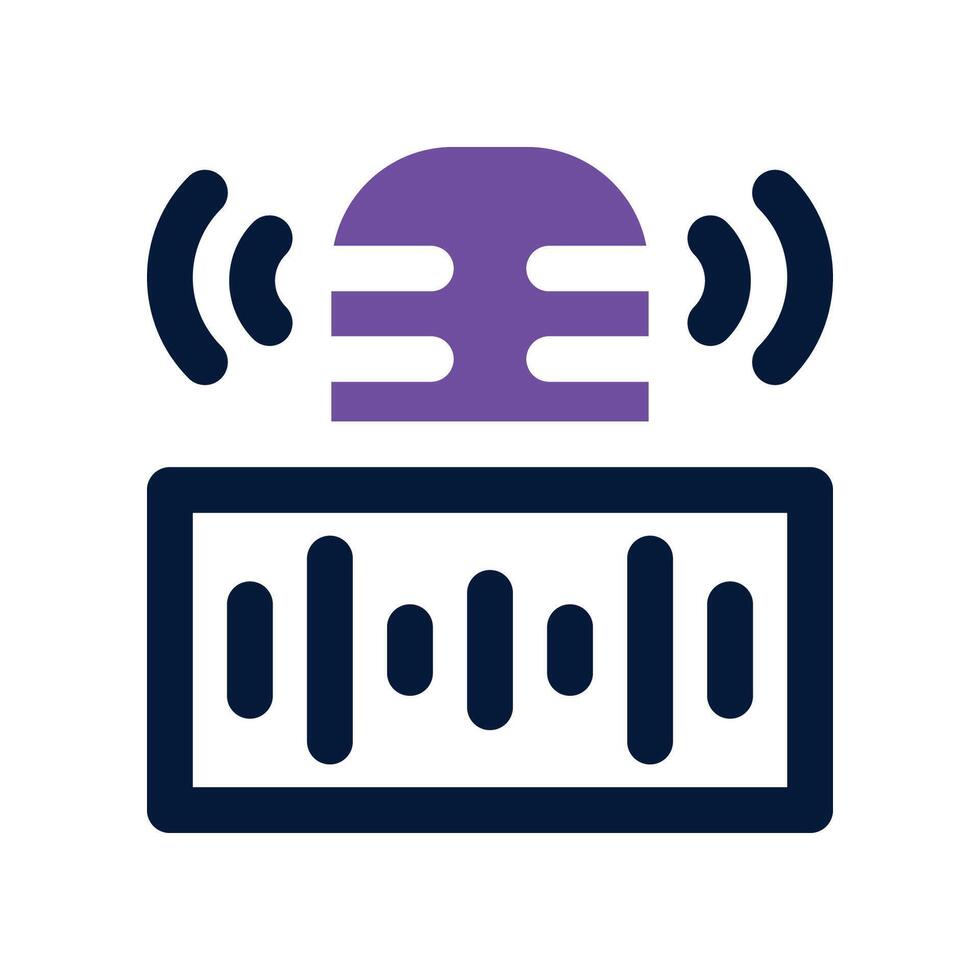 audio waves icon. dual tone icon for your website, mobile, presentation, and logo design. vector