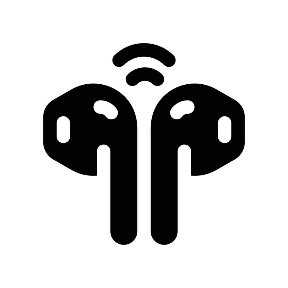 earphone icon. glyph icon for your website, mobile, presentation, and logo design. vector