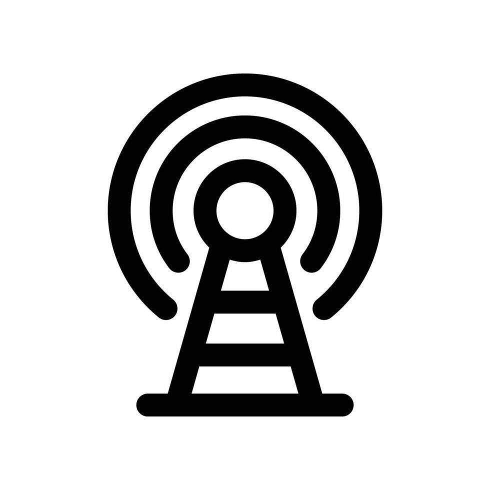 broadcast tower icon. line icon for your website, mobile, presentation, and logo design. vector
