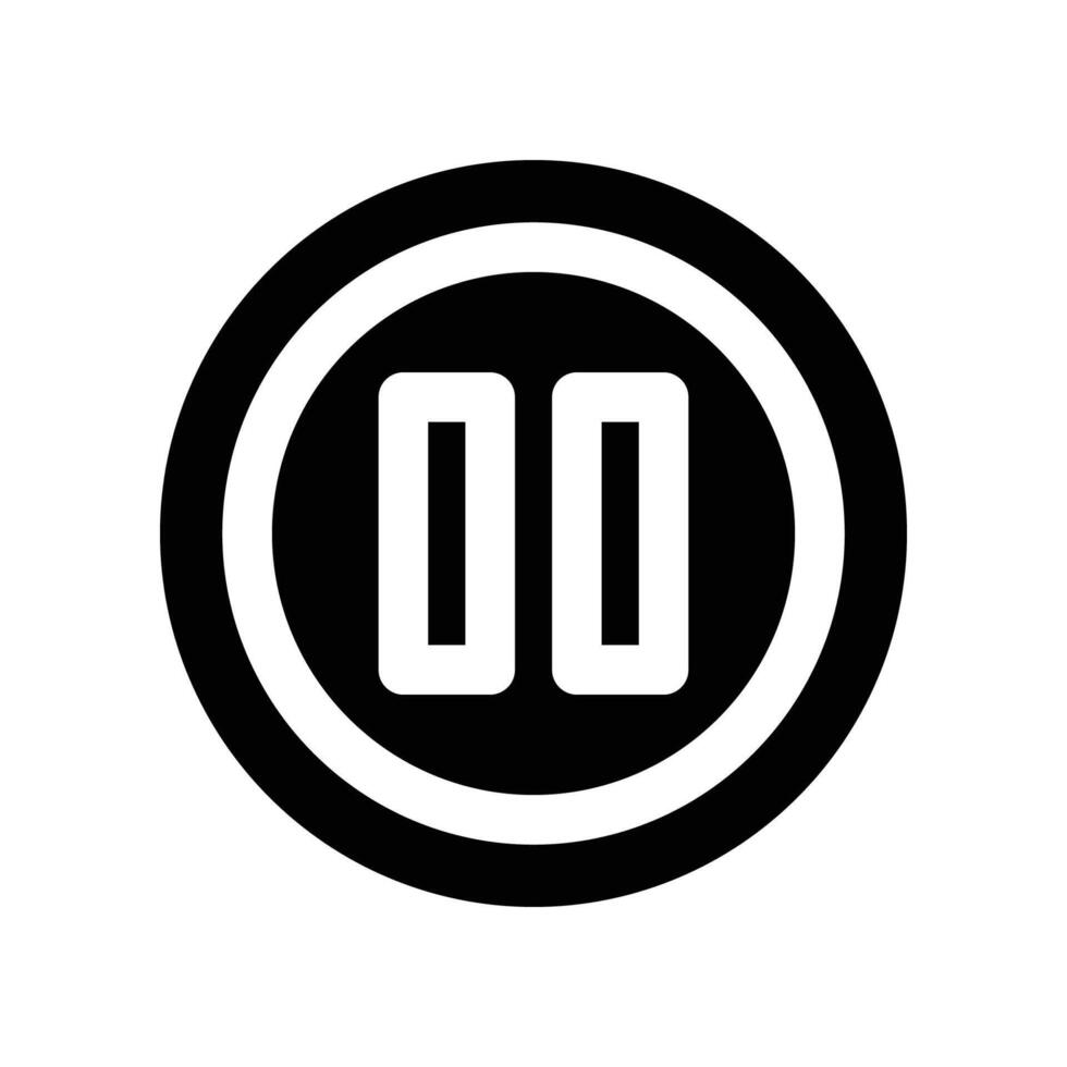 pause icon. glyph icon for your website, mobile, presentation, and logo design. vector