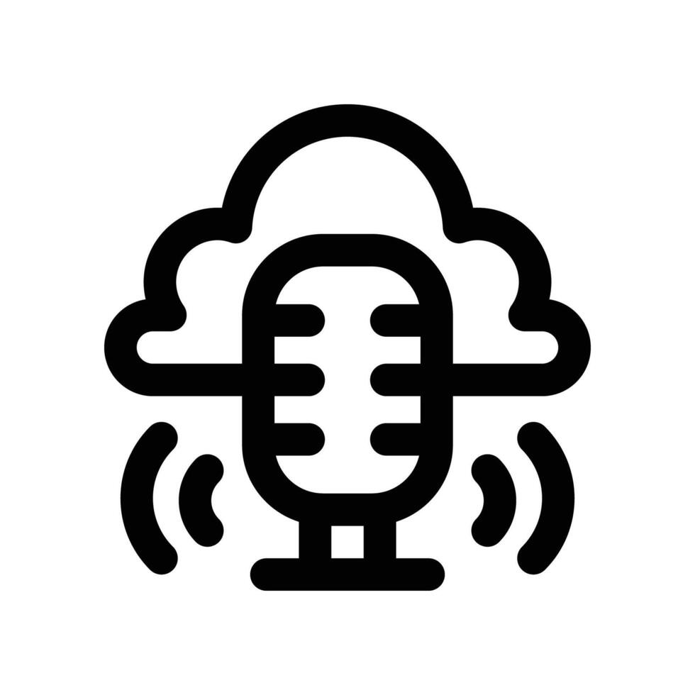 cloud icon. line icon for your website, mobile, presentation, and logo design. vector