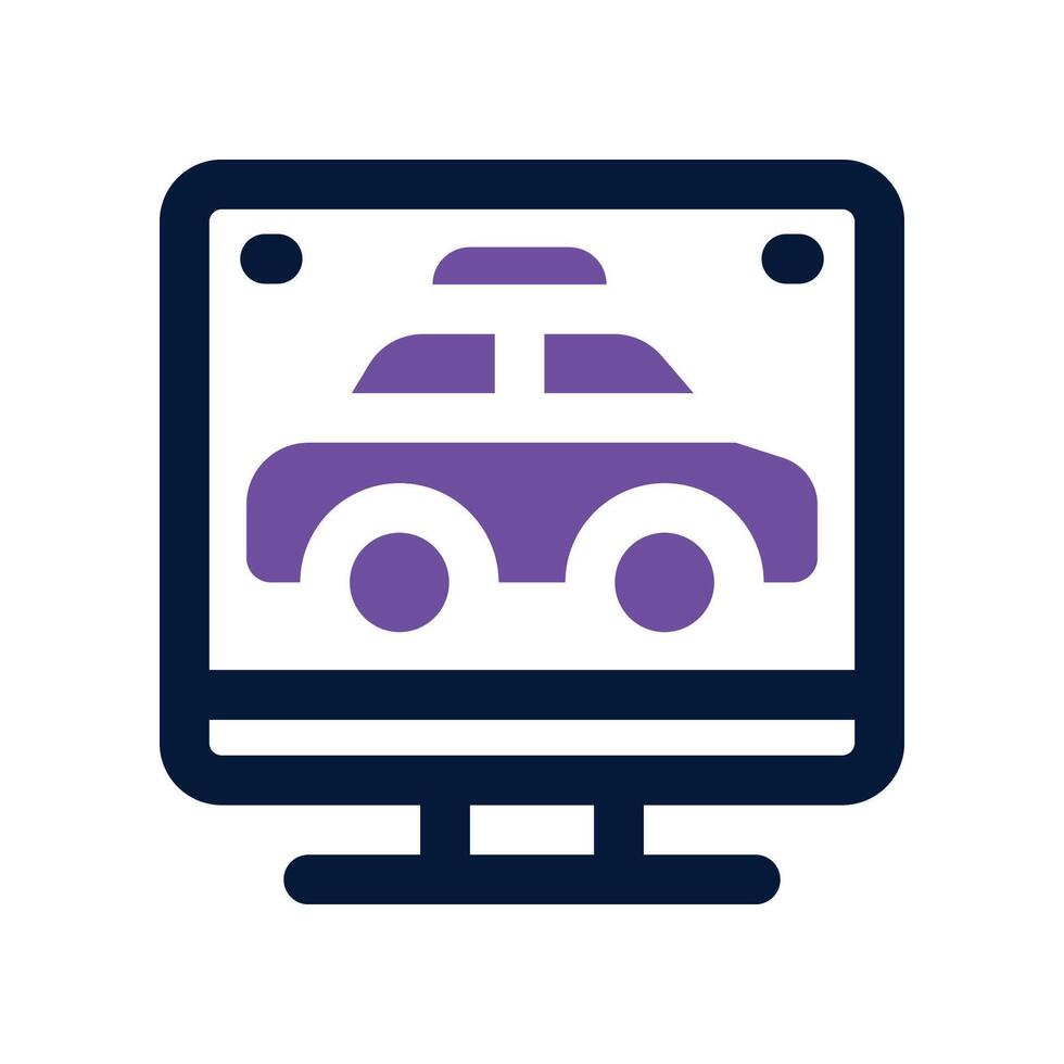 online taxi icon. dual tone icon for your website, mobile, presentation, and logo design. vector