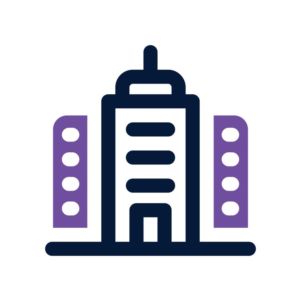 city icon. dual tone icon for your website, mobile, presentation, and logo design. vector