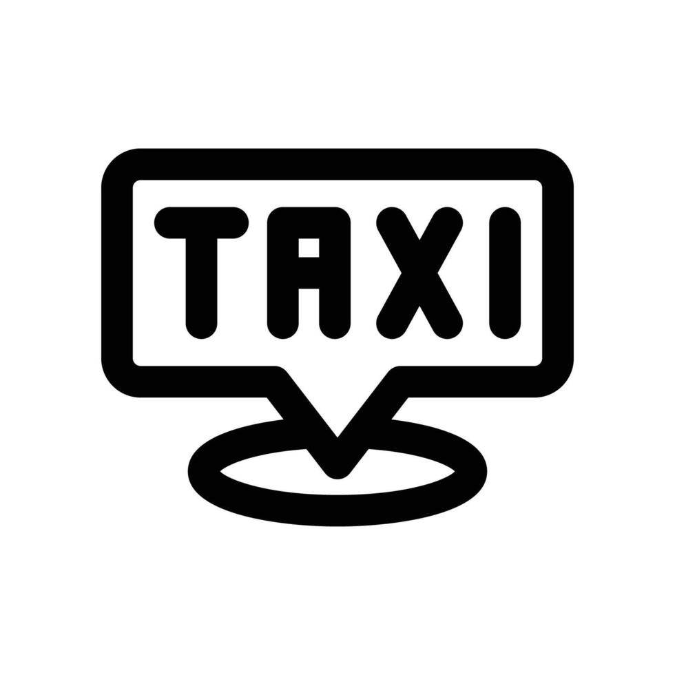 taxi location icon. line icon for your website, mobile, presentation, and logo design. vector