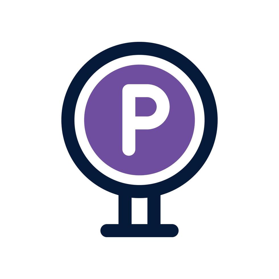 parking icon. dual tone icon for your website, mobile, presentation, and logo design. vector