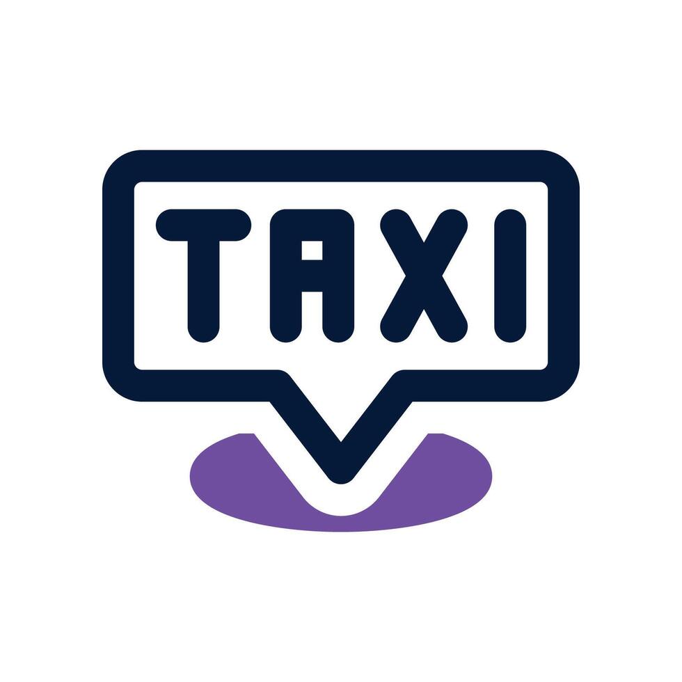 taxi location icon. dual tone icon for your website, mobile, presentation, and logo design. vector